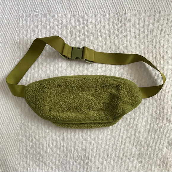 Green Fleece/Corduroy Fanny Pack - Picture 2 of 6